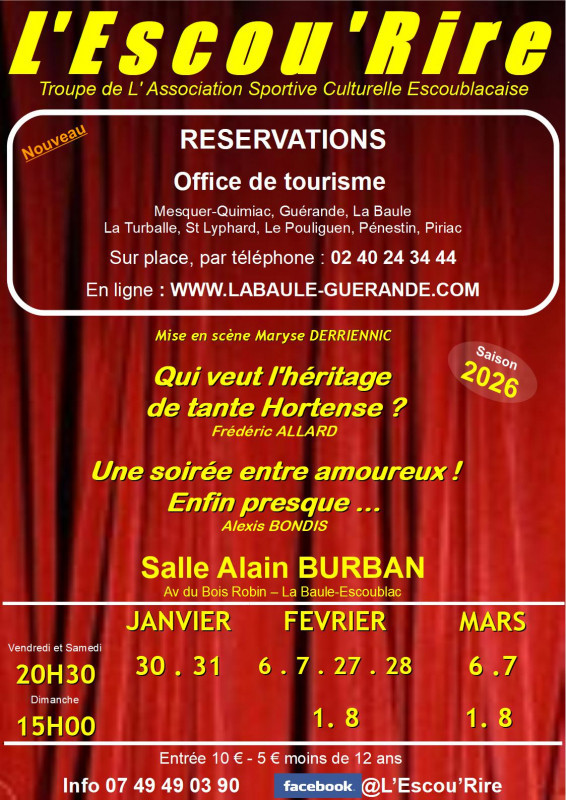 Escoublac - Soirée théâtrale l'Escou'Rire - © Escou'Rire Escoublac - Soirée théâtrale l'Escou'Rire