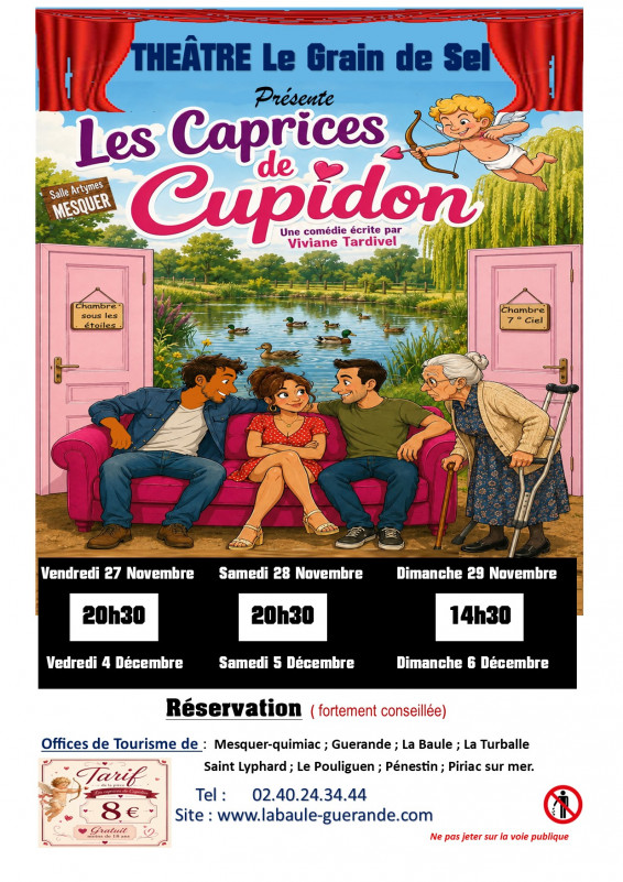 Mesquer-quimiac - théâtre le grain de sel - les caprices de cupidon - © théâtre le grain de sel Mesquer-quimiac - théâtre le grain de sel - les caprices de cupidon